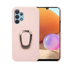 Per Samsung Galaxy A32 4G Ring Holder Litchi Texture Custodia per telefono in vera pelle, For Samsung Galaxy A32 4G