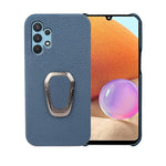 Per Samsung Galaxy A32 4G Ring Holder Litchi Texture Custodia per telefono in vera pelle, For Samsung Galaxy A32 4G