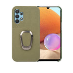 Per Samsung Galaxy A32 4G Ring Holder Litchi Texture Custodia per telefono in vera pelle, For Samsung Galaxy A32 4G