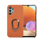 Per Samsung Galaxy A32 4G Ring Holder Litchi Texture Custodia per telefono in vera pelle, For Samsung Galaxy A32 4G