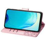 Custodia per telefono in pelle goffrata farfalla amore fiore, For vivo V25
