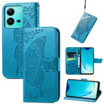 Custodia per telefono in pelle goffrata farfalla amore fiore, For vivo V25