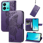 Custodia per telefono in pelle goffrata farfalla amore fiore, For vivo V25