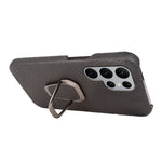 Per Samsung Galaxy S22 Ultra 5G Ring Holder Litchi Texture Custodia per telefono in vera pelle, For Samsung Galaxy S22 Ultra 5G