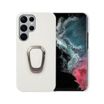Per Samsung Galaxy S22 Ultra 5G Ring Holder Litchi Texture Custodia per telefono in vera pelle, For Samsung Galaxy S22 Ultra 5G
