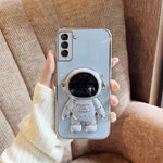 Cassa del telefono del supporto dell'astronauta di placcatura, For Samsung Galaxy A32 4G, For Samsung Galaxy A32 5G, For Samsung Galaxy A13 4G, For Samsung A13 5G