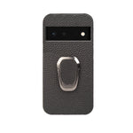 Per Google Pixel 6 Ring Holder Litchi Texture Custodia per telefono in vera pelle, For Google Pixel 6
