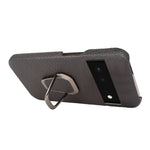 Per Google Pixel 6 Ring Holder Litchi Texture Custodia per telefono in vera pelle, For Google Pixel 6