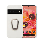 Per Google Pixel 6 Ring Holder Litchi Texture Custodia per telefono in vera pelle, For Google Pixel 6