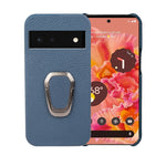 Per Google Pixel 6 Ring Holder Litchi Texture Custodia per telefono in vera pelle, For Google Pixel 6