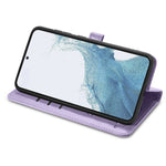 Simpatica custodia per telefono in pelle goffrata con gatto e cane, For Samsung Galaxy S23 5G, For Samsung Galaxy S23+ 5G, For Samsung Galaxy S23 Ultra 5G