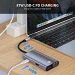 Adattatore docking station USB-C 7 in 1 con HDMI 4K e VGA