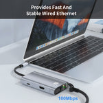 Adattatore docking station USB-C 7 in 1 con HDMI 4K e VGA