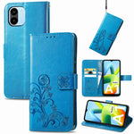 Custodia per telefono in pelle con fibbia in rilievo con chiusura a quattro foglie, For Xiaomi Redmi A1, For Xiaomi Redmi Note 11T, For Xiaomi 12T / Redmi K50 Ultra