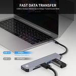 Adattatore docking station USB-C 6 in 1 con HDMI 4K