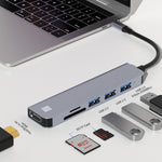 Adattatore docking station USB-C 6 in 1 con HDMI 4K