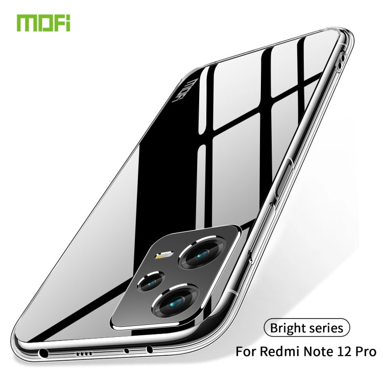 Custodia per telefono in TPU ultrasottile serie MOFI Ming, For XiaomiRedmi Note 12 Pro 5G China, For Xiaomi Redmi Note 12 Pro+ China, For Xiaomi Redmi A1+