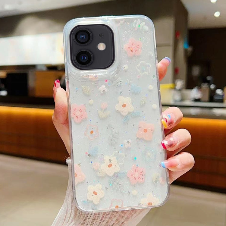 Custodia per cellulare in TPU epossidico floreale piccola e fresca, For iPhone 11, For iPhone 11 Pro, For iPhone XR, For iPhone XS Max