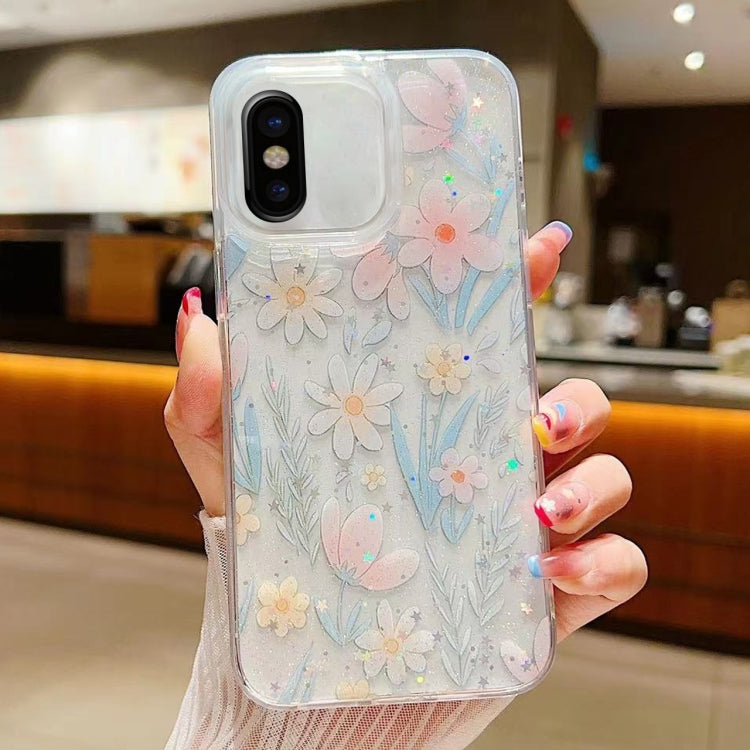 Custodia per cellulare in TPU epossidico floreale piccola e fresca, For iPhone 7 Plus / 8 Plus, For iPhone X / XS