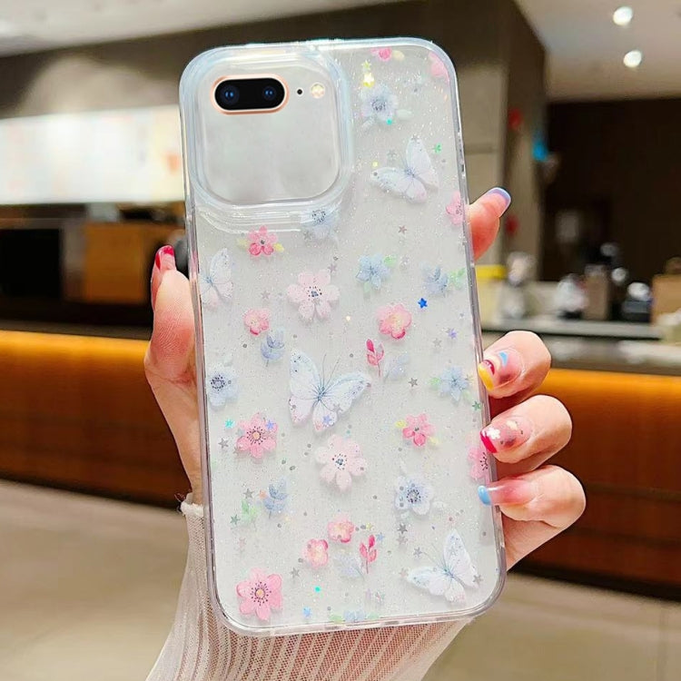 Custodia per cellulare in TPU epossidico floreale piccola e fresca, For iPhone 7 Plus / 8 Plus, For iPhone X / XS
