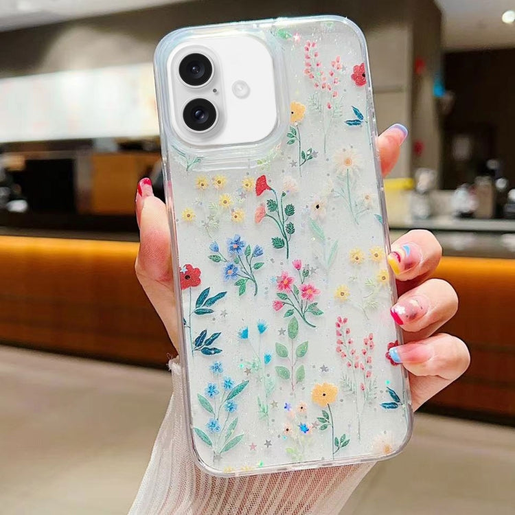 Custodia per cellulare in TPU epossidico floreale piccola e fresca, For iPhone 16 Pro Max, For iPhone 16 Pro, For iPhone 16 Plus, For iPhone 16
