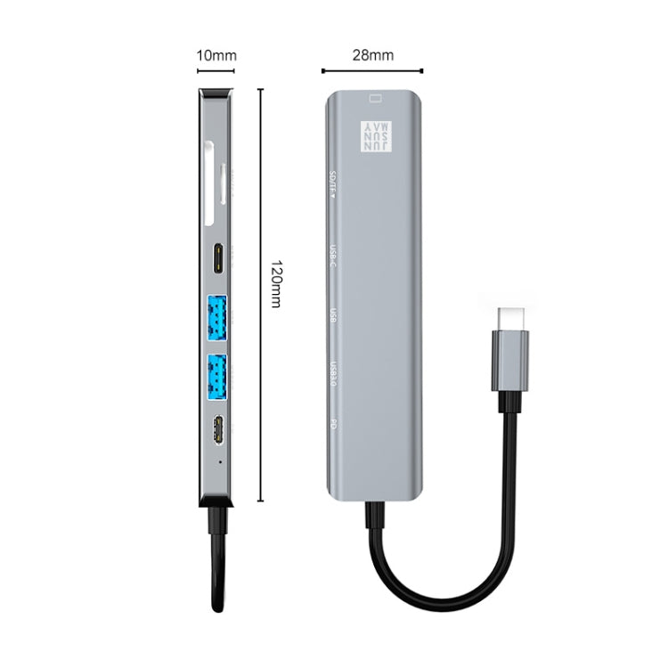 Adattatore docking station USB-C 7 in 1 con HDMI 4K