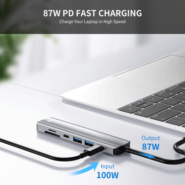 Adattatore docking station USB-C 7 in 1 con HDMI 4K