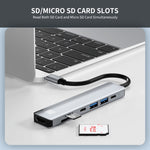 Adattatore docking station USB-C 7 in 1 con HDMI 4K