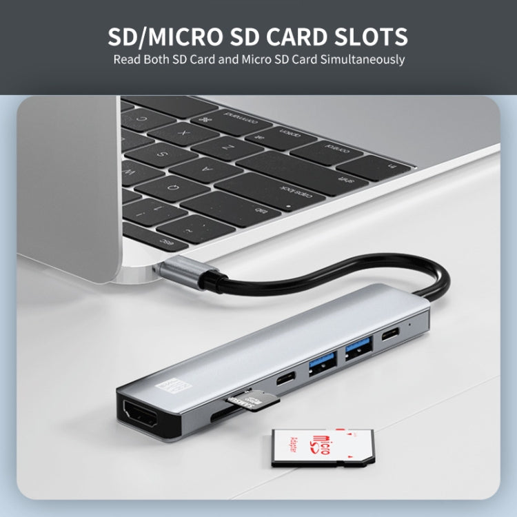 Adattatore docking station USB-C 7 in 1 con HDMI 4K