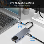 Adattatore docking station USB-C 6 in 1 con HDMI 4K