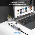 Adattatore docking station USB-C 6 in 1 con HDMI 4K