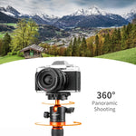 K&F CONCEPT KF31.023V3 Testa a sfera panoramica per treppiede in metallo ruotante a 360 gradi con piastra a sgancio rapido da 1/4 di pollice, KF31.023V3
