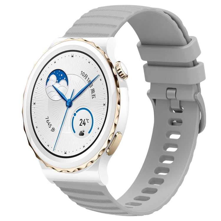 Cinturino in silicone tinta unita con motivo a pois ondulato da 20 mm, For Huawei Watch GT3 Pro 43mm, For Huawei Watch GT3 42mm