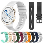 Cinturino in silicone tinta unita con motivo a pois ondulato da 20 mm, For Huawei Watch GT3 Pro 43mm, For Huawei Watch GT3 42mm