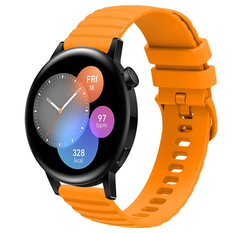 Cinturino in silicone tinta unita con motivo a pois ondulato da 20 mm, For Huawei Watch GT3 Pro 43mm, For Huawei Watch GT3 42mm