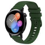 Cinturino in silicone tinta unita con motivo a pois ondulato da 20 mm, For Huawei Watch GT3 Pro 43mm, For Huawei Watch GT3 42mm