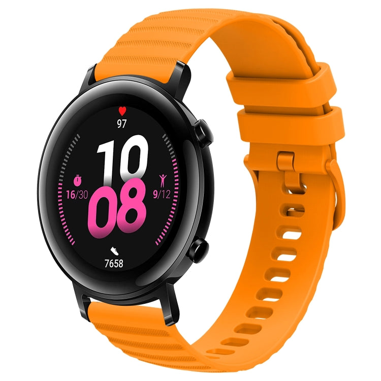 Cinturino in silicone tinta unita con motivo a pois ondulato da 20 mm, For Huawei Watch GT2 42mm, For Huawei Watch 2