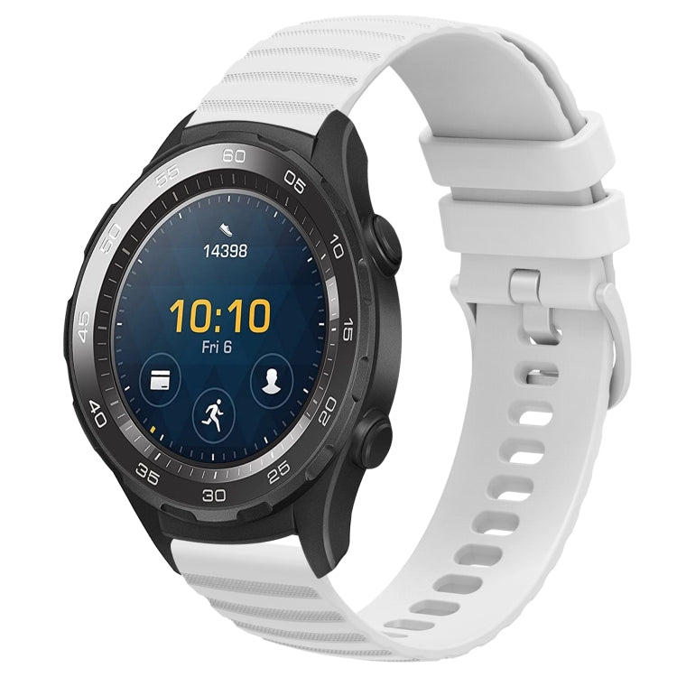 Cinturino in silicone tinta unita con motivo a pois ondulato da 20 mm, For Huawei Watch GT2 42mm, For Huawei Watch 2