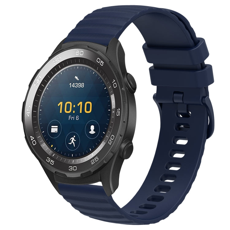Cinturino in silicone tinta unita con motivo a pois ondulato da 20 mm, For Huawei Watch GT2 42mm, For Huawei Watch 2