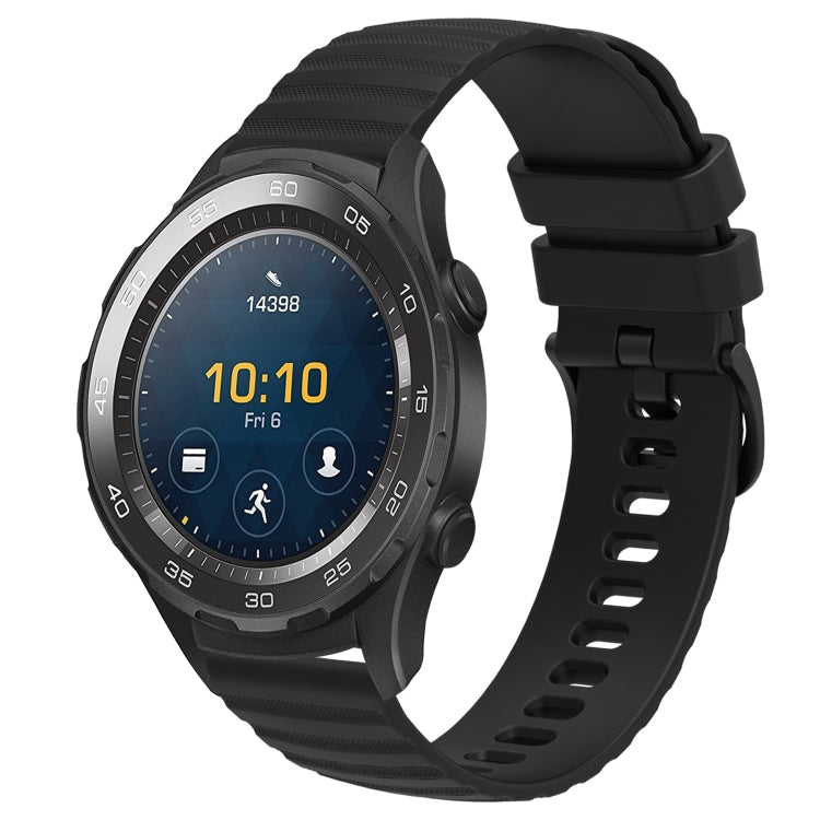 Cinturino in silicone tinta unita con motivo a pois ondulato da 20 mm, For Huawei Watch GT2 42mm, For Huawei Watch 2