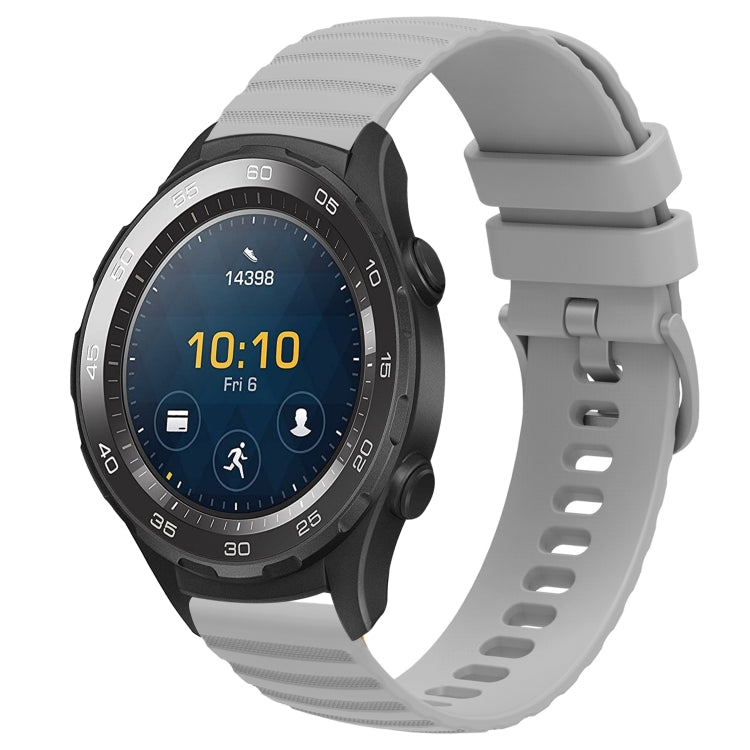 Cinturino in silicone tinta unita con motivo a pois ondulato da 20 mm, For Huawei Watch GT2 42mm, For Huawei Watch 2