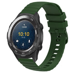 Cinturino in silicone tinta unita con motivo a pois ondulato da 20 mm, For Huawei Watch GT2 42mm, For Huawei Watch 2