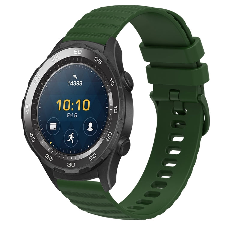 Cinturino in silicone tinta unita con motivo a pois ondulato da 20 mm, For Huawei Watch GT2 42mm, For Huawei Watch 2