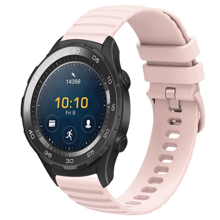 Cinturino in silicone tinta unita con motivo a pois ondulato da 20 mm, For Huawei Watch GT2 42mm, For Huawei Watch 2