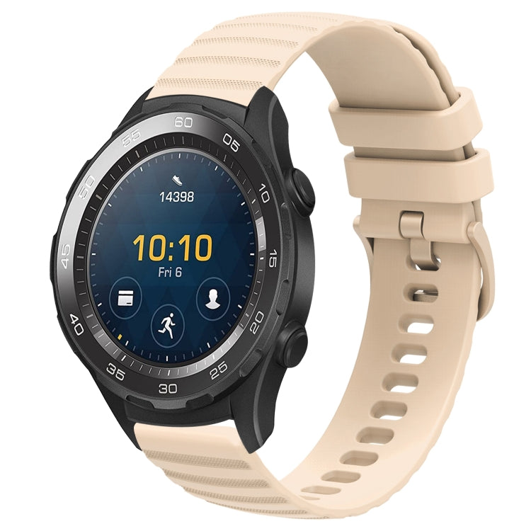 Cinturino in silicone tinta unita con motivo a pois ondulato da 20 mm, For Huawei Watch GT2 42mm, For Huawei Watch 2
