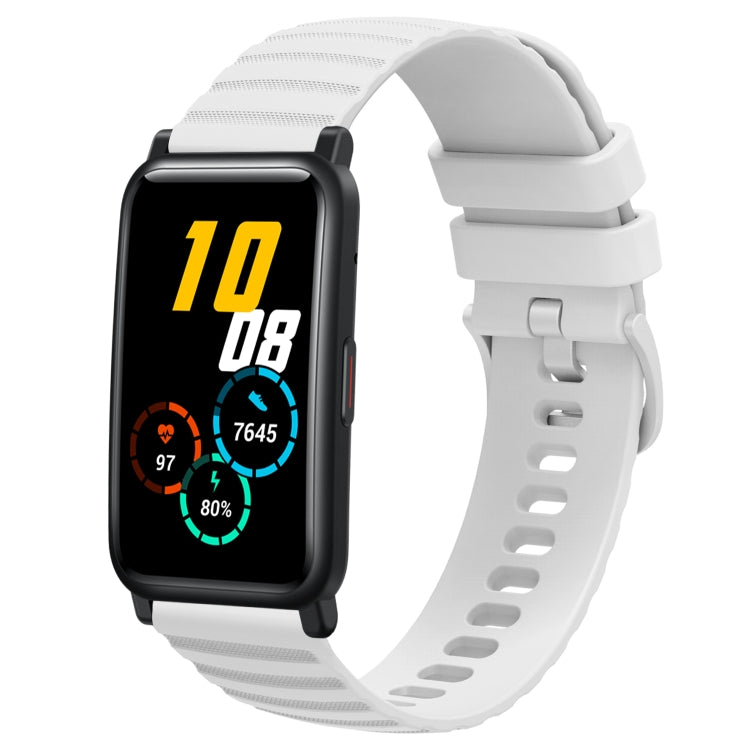 Cinturino in silicone tinta unita con motivo a pois ondulato da 20 mm, For Honor Watch ES, For Honor Magic Watch2 42mm