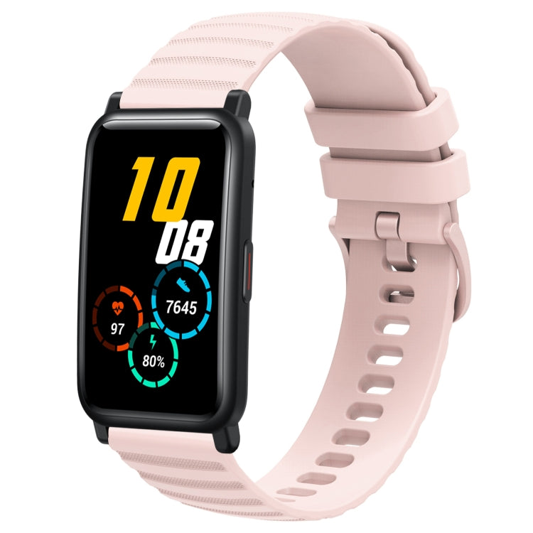 Cinturino in silicone tinta unita con motivo a pois ondulato da 20 mm, For Honor Watch ES, For Honor Magic Watch2 42mm