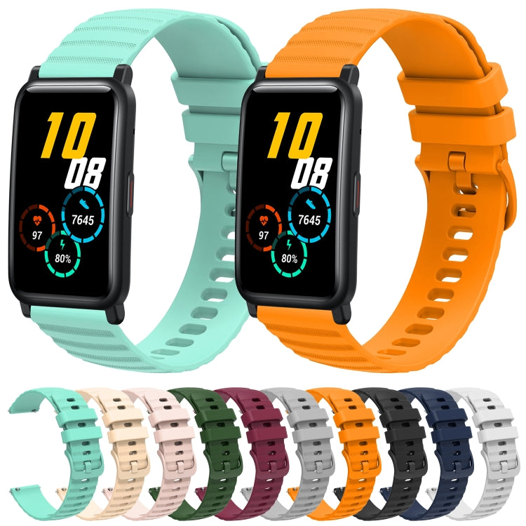 Cinturino in silicone tinta unita con motivo a pois ondulato da 20 mm, For Honor Watch ES, For Honor Magic Watch2 42mm