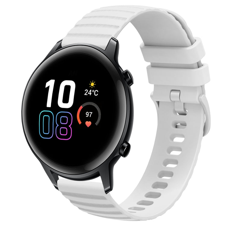 Cinturino in silicone tinta unita con motivo a pois ondulato da 20 mm, For Honor Watch ES, For Honor Magic Watch2 42mm