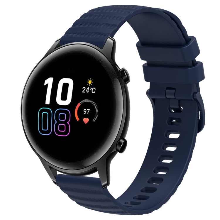Cinturino in silicone tinta unita con motivo a pois ondulato da 20 mm, For Honor Watch ES, For Honor Magic Watch2 42mm